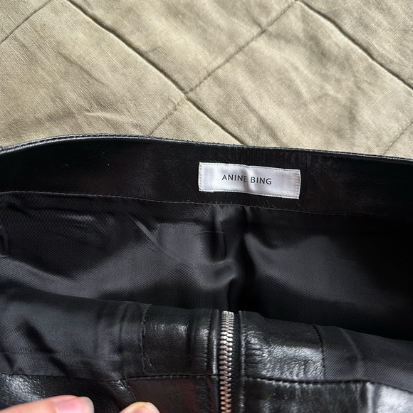 Anine Bing Sally Leather Miniskirt - Picture 9 of 11